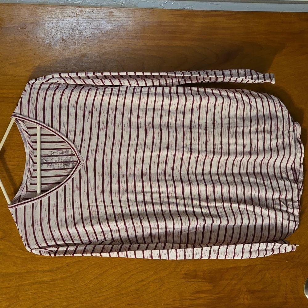 Striped Long Sleeved Top: Small C